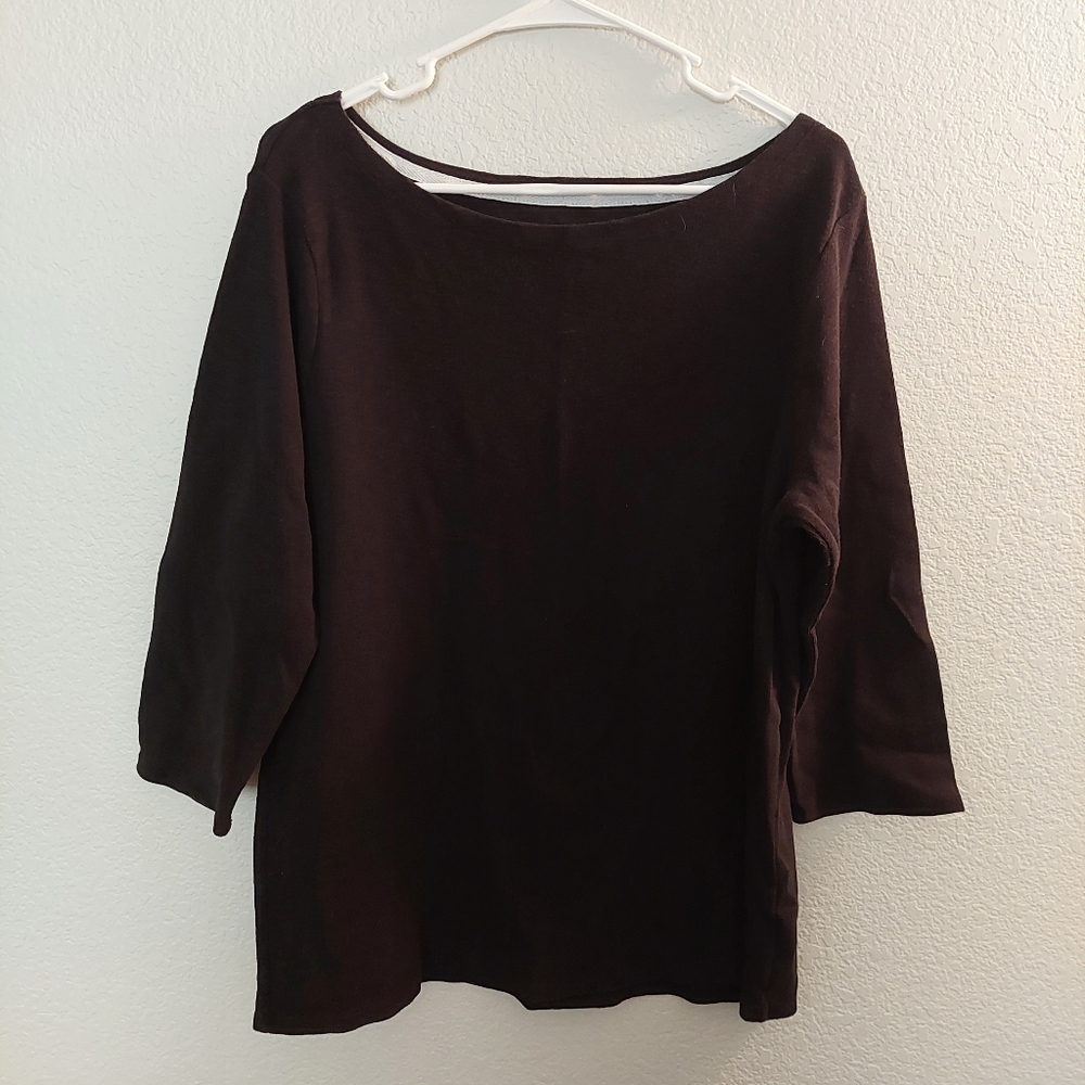 Time & Tru, 2X, black, cowl neck shirt